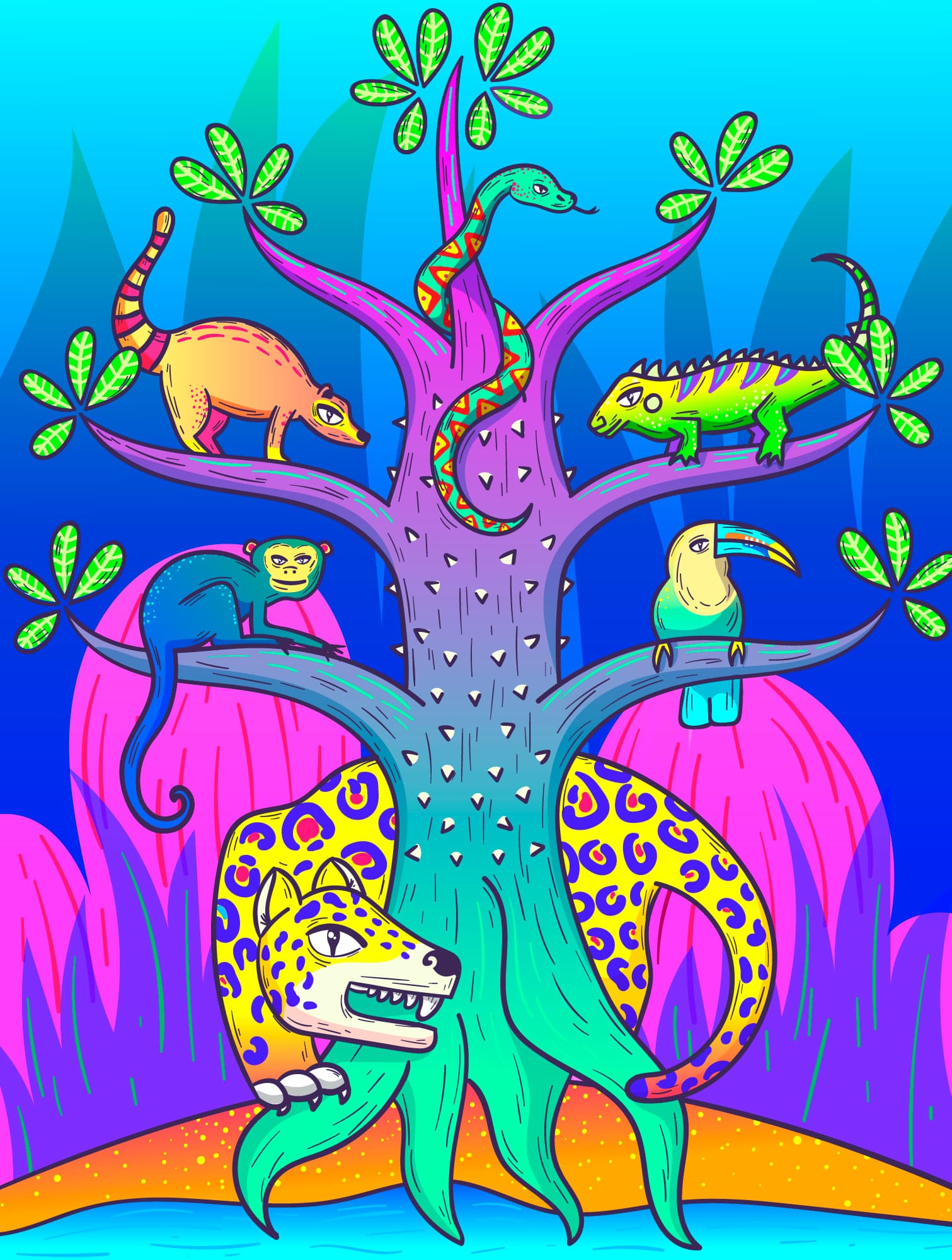 NFT featuring a Ceiba tree from KanNFTStudio led by Danielle Zosavac. Courtesy: KanNFTStudio.